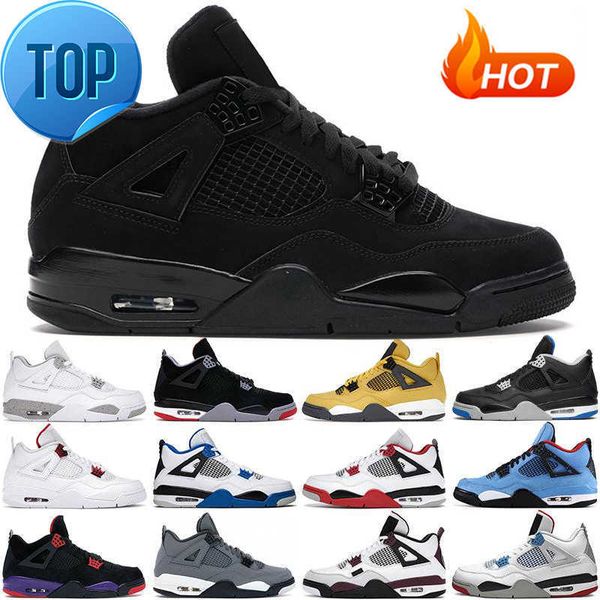 

jumpman 4s retro mens jumpman 4 basketball shoes 4s black cat red thunder sail white oreo bred men womens trainer