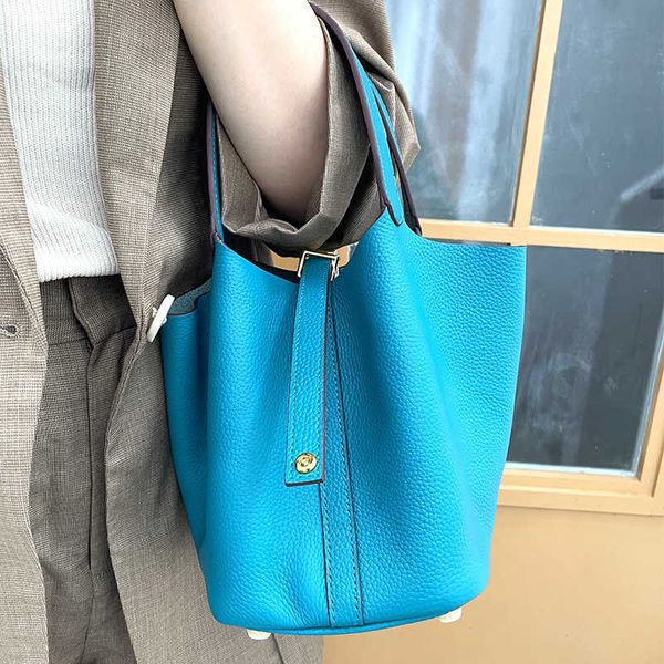 

designer herme bags for women baobao 2023 new h family vegetable basket women's bag leather portable bucket ba