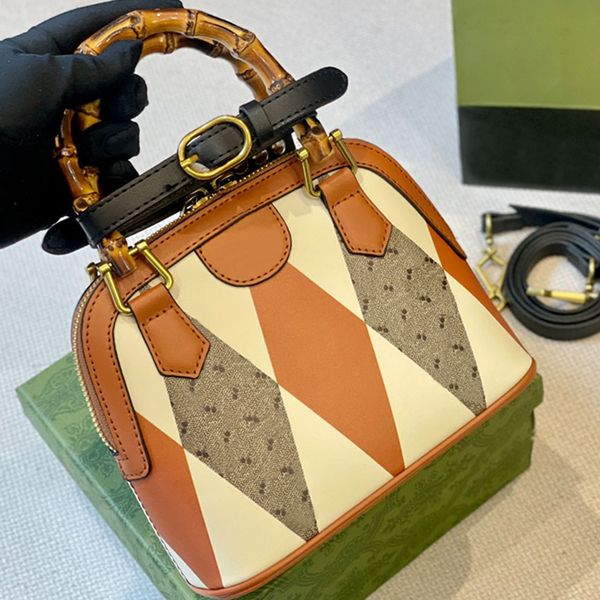 

mini tote bags shell diana bamboo bag fashion rivet women shop handbags crossbody shoulder totes lady designer luxury purse classic letter g