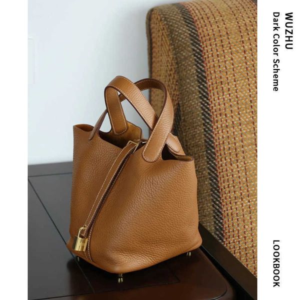 

designer herme bags for women wanghong h's basket a new fashion large capacity and versatile leather bucket fr