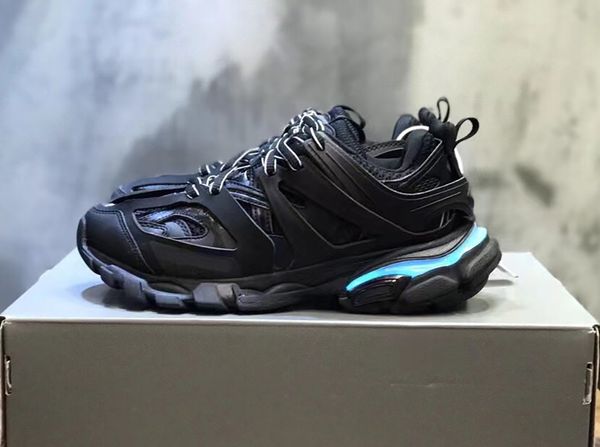 

designer luxury brand men women casual shoes track white black gomma leather trainer nylon printed platform fashion sneakers x1eh