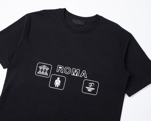 

men's and women's , spring and summer new short-sleeved t-shirt, letter logo, printed coordinate pattern, cotton texture, skin fri, White;black