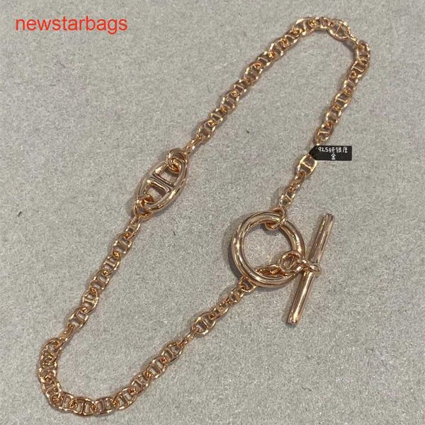 

herme designer bracelets online store h family's classic ot buttoned pig nose bracelet 925 sterling silver plated 18k gold glossy plain, Golden;silver