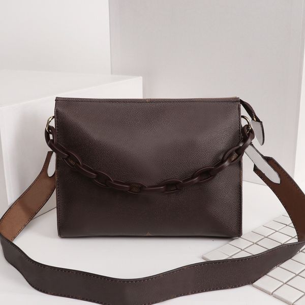 

5a designer bag flower symmetrical soft washing pouch coffee color chain women fashion handbags