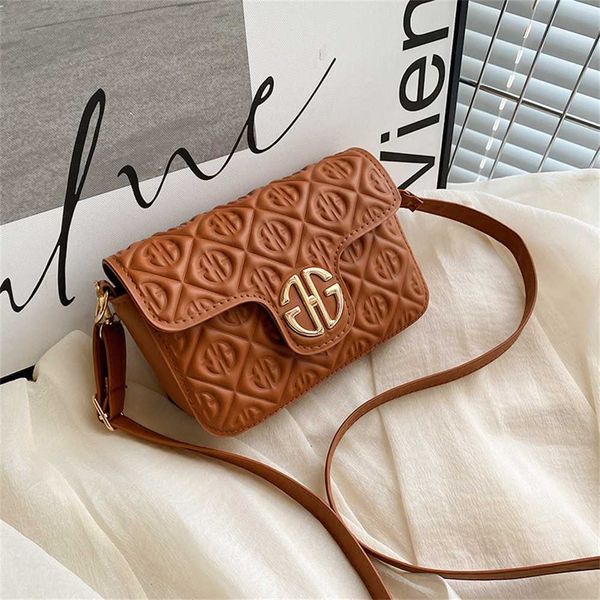 

designer handbag store 60% off new popular texture versatile small square korean fashion embossed shoulder simple diagonal bag trend