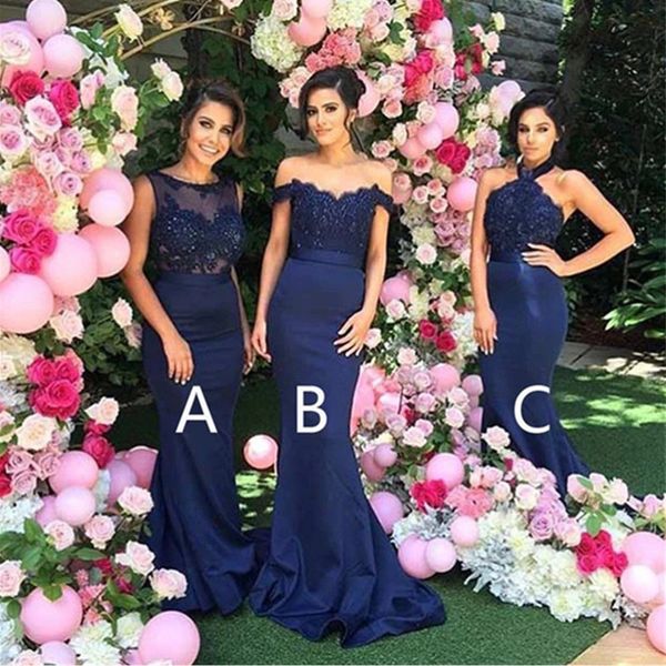 

bridesmaids formal dresses mermaid blue long bridesmaids dress lace summer beach wedding guest plus size maid of honor dresses prom gowns, White;pink