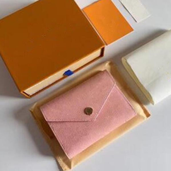 

fashion designer women short wallet woman purse discount original box card holder ladies handbag checked flower with box