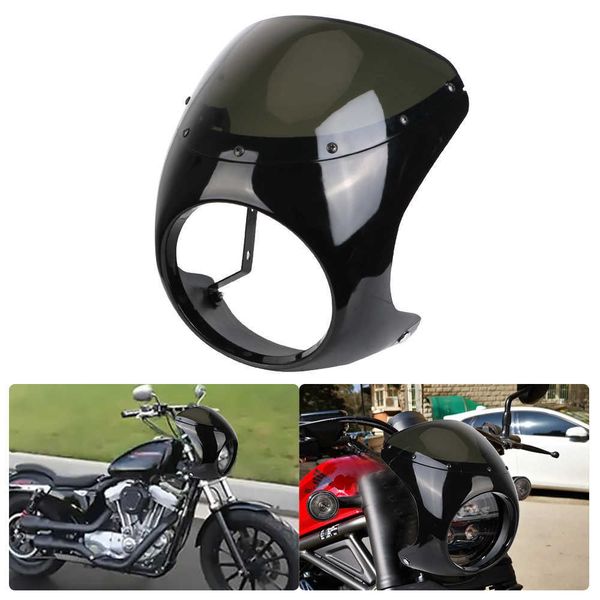 

windshield cafe racer retro windscreen motorcycle front headlight fairing for honda 7inch/16.5~18cm universal 0203