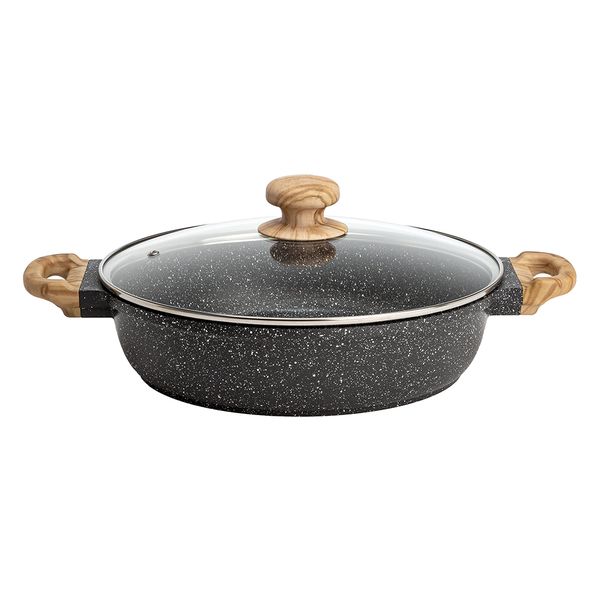 

prairie signature cast aluminum 4-quart everyday pan charcoal speckle