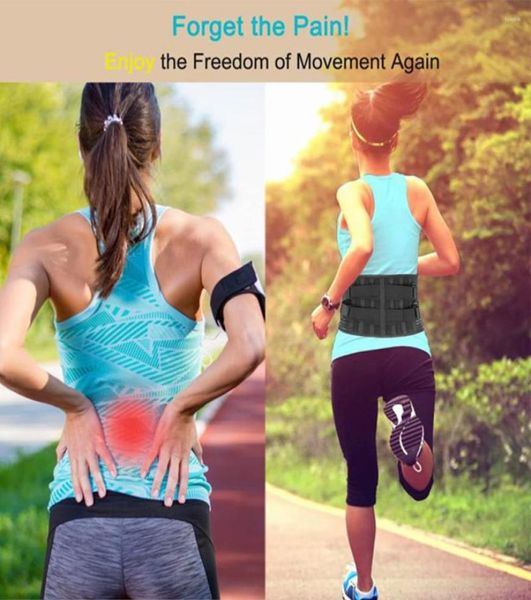 

waist support women men lower back fitness mesh lumbar belt pain relief herniated disc elasticity comfortable breathable6899375, Black;gray