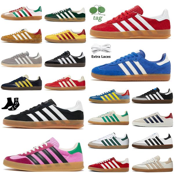 

samba shoe sambas gazelles og running shoes fashion platform womens mens vegan black white sneakers pink velvet wales bonner cream green blu