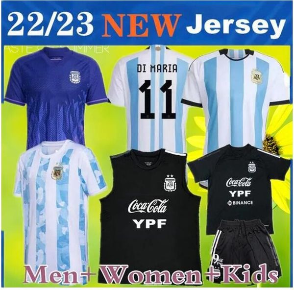 

2022 argentina pre -match training soccer jerseys 21 22 23 di maria dybala lo celso national team maradona men women kids home away uniforms, Black;yellow