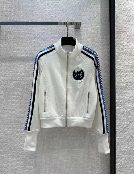 

milan runway jackets 2023 new spring stand collar long sleeve print women's designer coats brand same style outerwear 0207-8, Black;brown