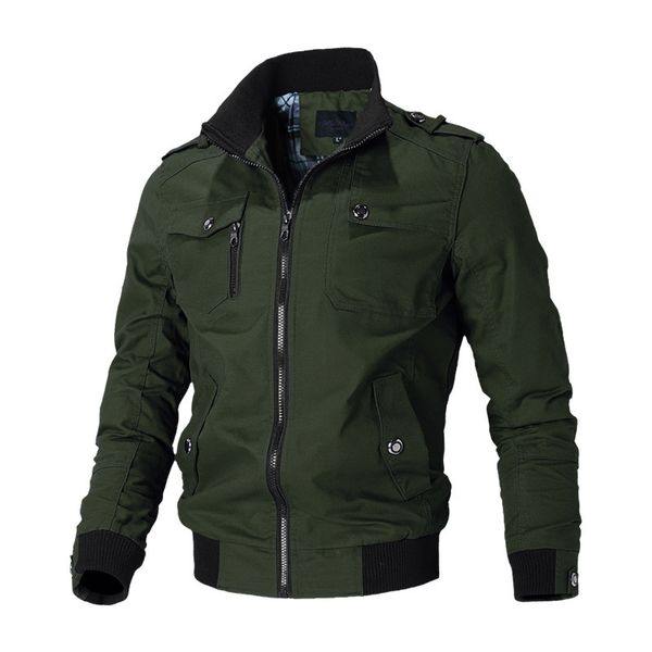 

mens jackets military chaquetas standup collar casual coats multipocket tooling spring autumn 5 230207, Black;brown