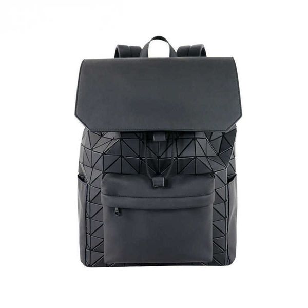 

flap drawstring backpack quality womens fashion versatile geometric lingge pu backpack for schoolbags and work 230207