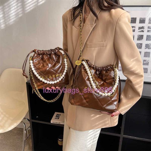 

store bags are sold y fashion beaded bucket 2023 winter new versatile women's crossbody