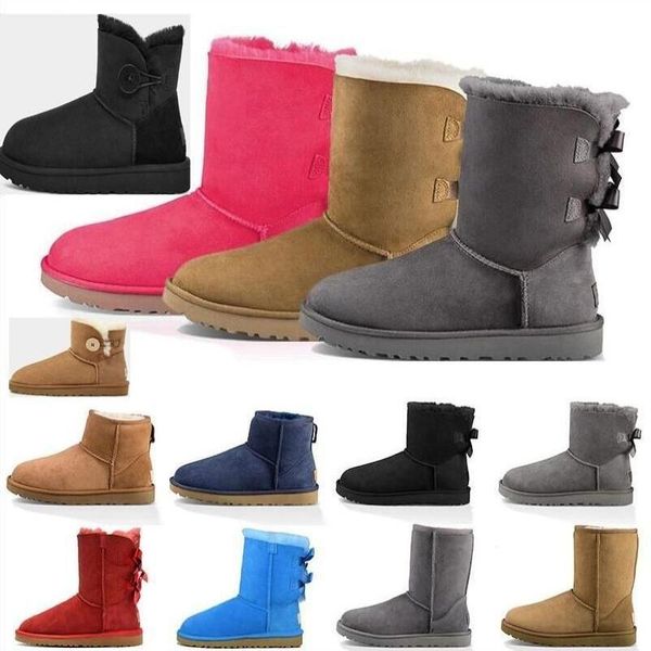 

women boots snow boots ankle bowtie short mini australia classic knee tall winter designer bailey bow black grey chestnut red wgg u pwbo