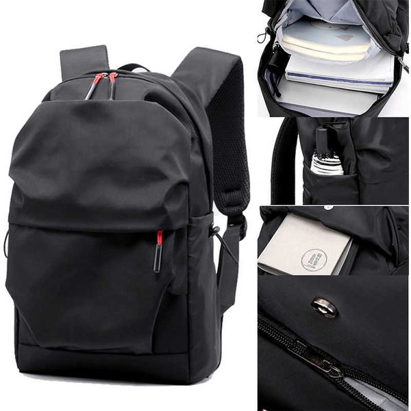 

backpack men 15.6 inch lapbackpack teenagers pleated schoolbag travel sports student nylon school book bag pack for male women female 020723