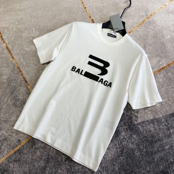 

france lock graphic letter printing cotton twill round neck mans t-shirt durable classics customize star same clothing luxury designer 3xl, White;black