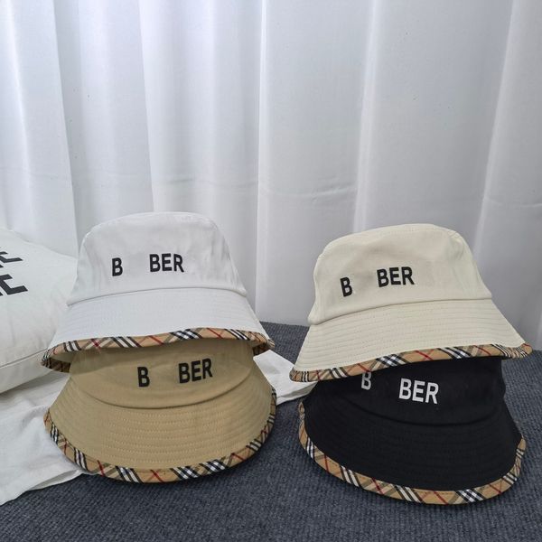 

couples spring designer bucket hats women fashion brand letter printing bucket hat tourism holiday sunscreen wide brim hats, Blue;gray