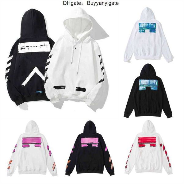 

fashion men's sweatshirts good fabric loose off men designer hoodies galery streetwear pullover lanv long sleeve sweaters women white, Black