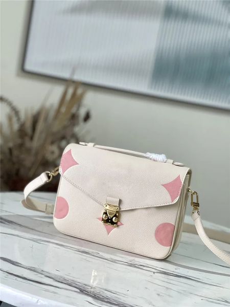 

luxury brand shoulder bags bags handbags purse pochette mm m45773 creme pink leather shoulder tote bag single straps crossbody hasp up bag 7