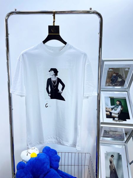 

men's t-shirts fashion men t-shirt channel 2023 new cotton soft wrinkle resistant printing letters casual student couple short lining 0, White;black