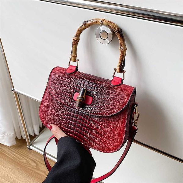 

79% off bags outlet store saddle women's new fashion bamboo handbag versatile one shoulder crossbody bag