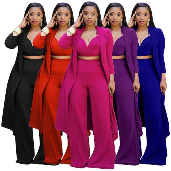

womens two piece pants pants sets 3 piece women suit pant suits 3 office female three s 230207, White
