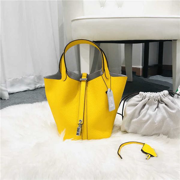 

designer herme bags for women fashion cabe basket women's hand 2023 new leisure leather bucket