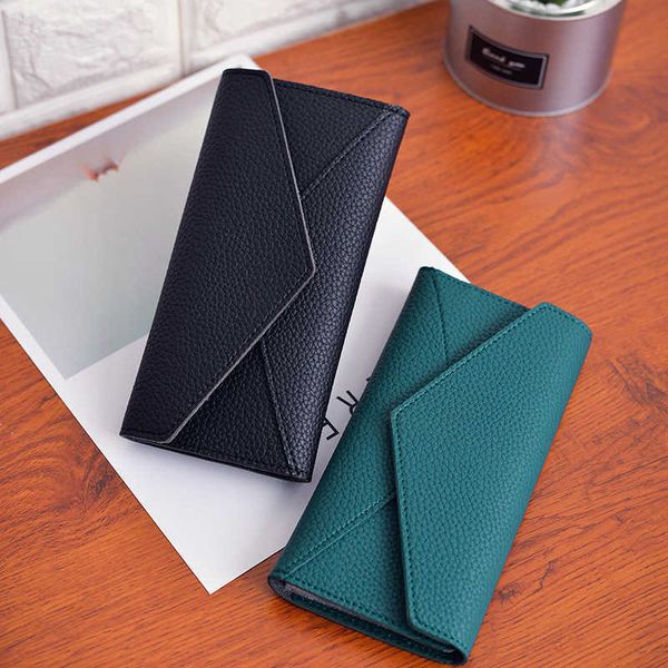 

wallets new version long lychee envelope change wallet women's card coin bag, Red;black