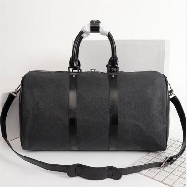 

women leather luggage bag man handbags men business travel shoulder bags duffel bag tote 55cm266o