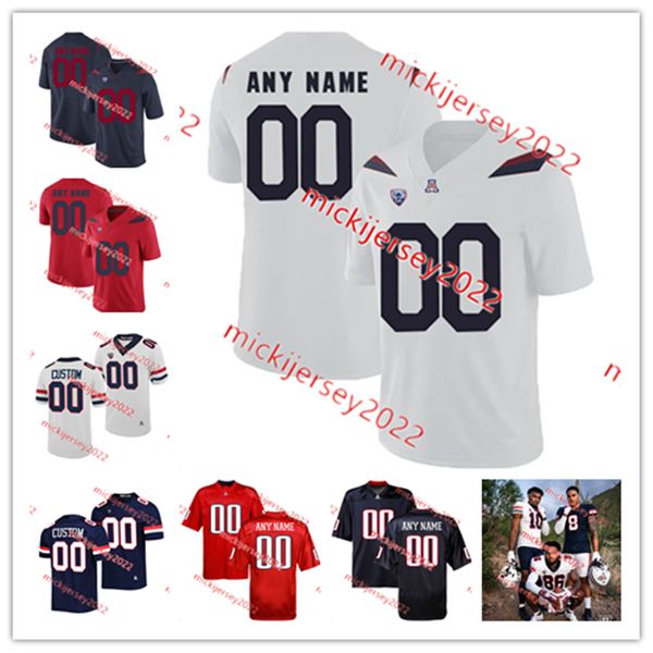 

arizona wildcats football jersey custom stitched kevon garcia dj warnell jr. alex lines issaiah johnson josh baker jai-ayviauynn celestine a, Black