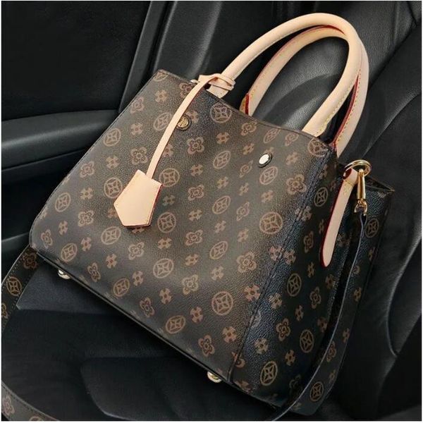 

2023 shoulder bags designer luxury satchel messenger handbag leather strim handles with shoulder strap crossbody bag