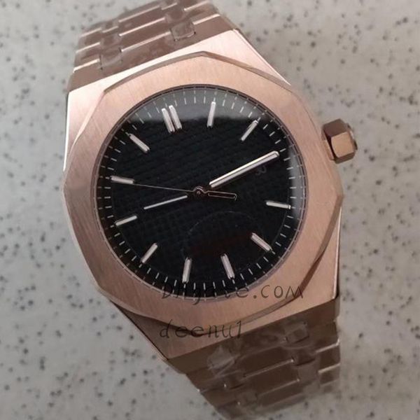 

deenU1 men's automatic mechanical watch 42mm stainless steel designer classic sapphire glass luminous waterproof montre de lux, Black