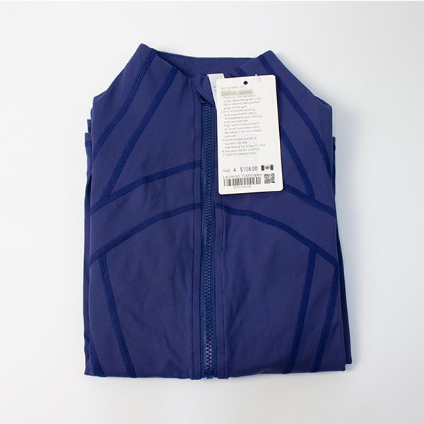 

active shirts lululemens autumn winter new zipper jacket quick-drying yoga clothes long-sleeve thumb hole training running jacket women slim