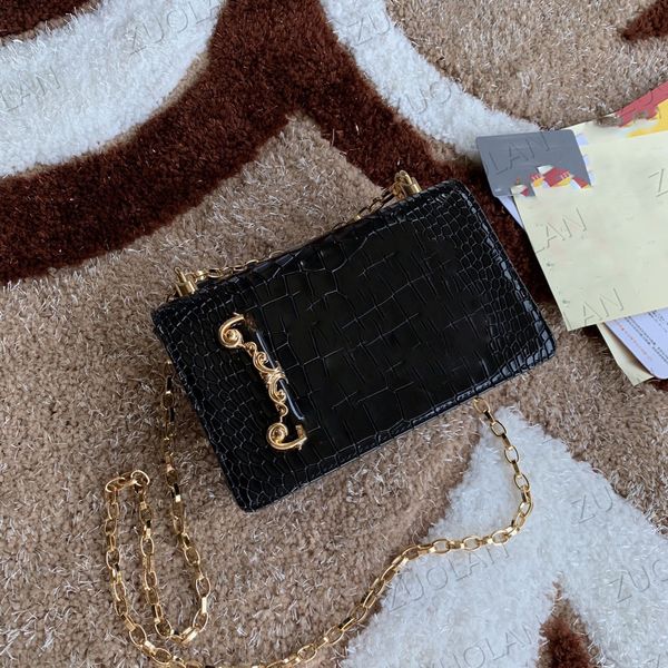 

fashion women leather bags 4513 designer shoulder messagel chain bag golden square handbag baroque crossbody women's luxury wallet