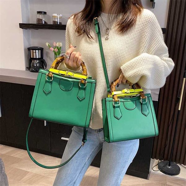 

2023 bags clearance outlets brand shoulder s for women bamboo handle handbag luxury hand designer purses crossbody new tote bag cute satchel