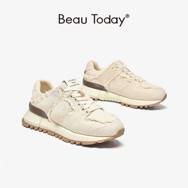 

dress shoes beautoday casual sneakers women cow suede leather patchwork lace-up round toe platform shoes ladies trainers handmadee 29167, Black