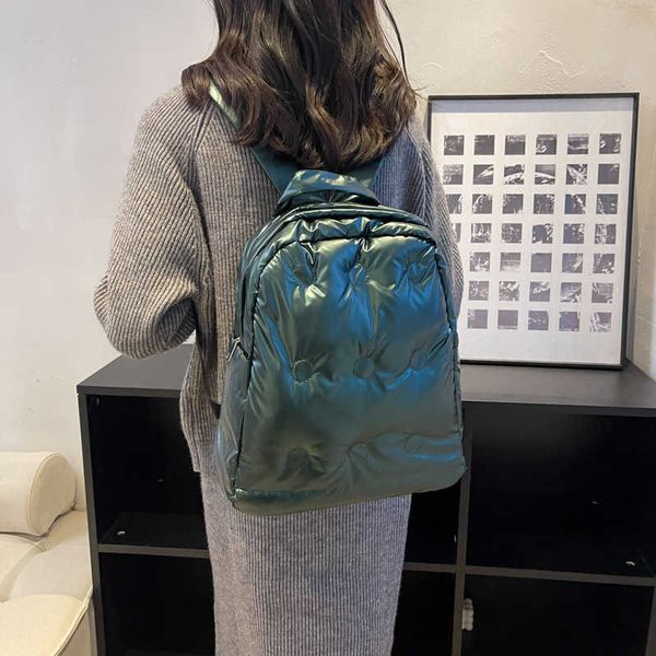 

backpack women autumn and winter new fashion casual jacket space cotton suit bag handheld down backpack