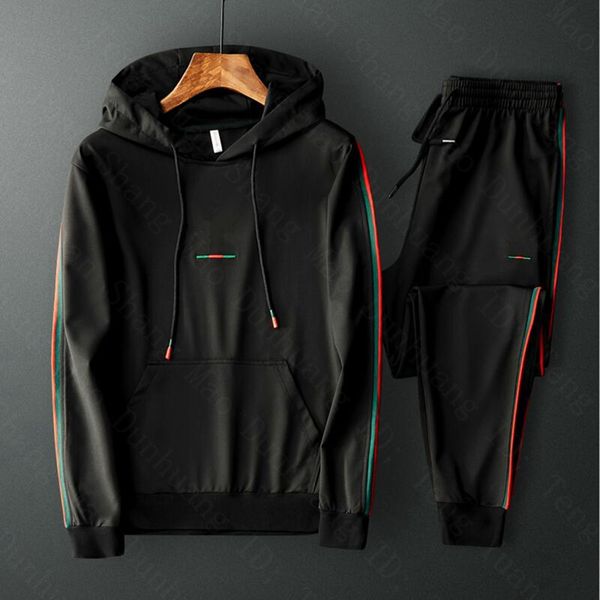 

casual designer men active set tracksuits hoodies sweatshirt and pant sport track suits 2 pieces jogging sets survetement femme clothes, Gray