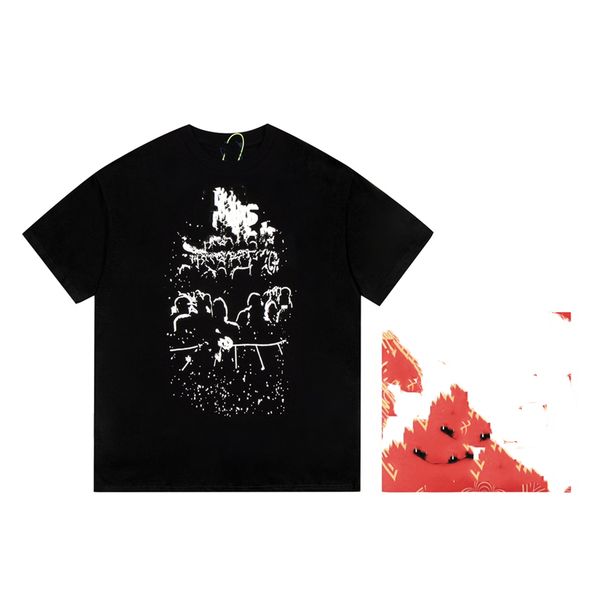 

men's t-shirts fashion men t-shirt 2023 louiseity new cotton soft wrinkle resistant printing letters casual student couple short lining, White;black