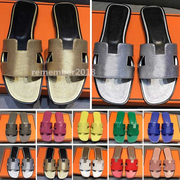 

2022 famous brand beach slippers classic flat heel summer designer fashion flops leather lady slides women shoes l bath ladies sandals large, White;red