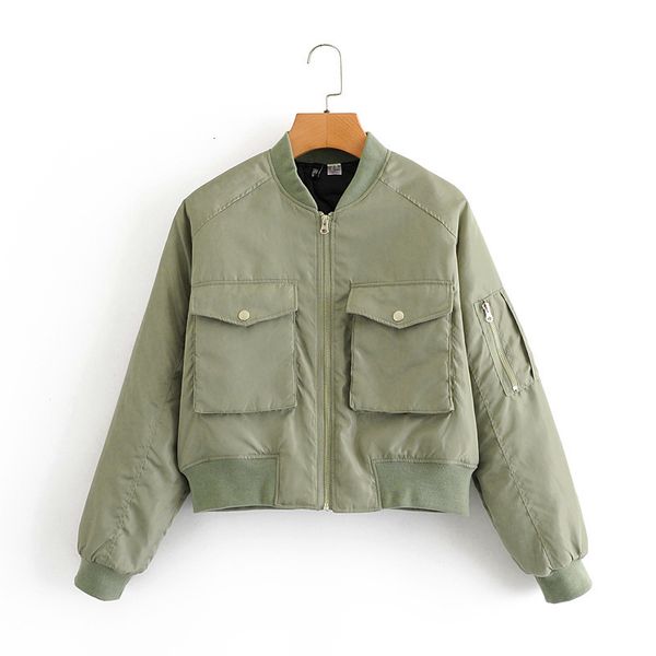 

women's jackets fashion casual women quilting quilted jacket coat women's bomber jackets ladies clothing military wind style short, Black;brown