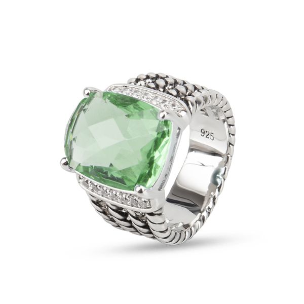 

statement ring new collection vintage 16*12mm zircon fashion ring ladies memorial day gift, Silver