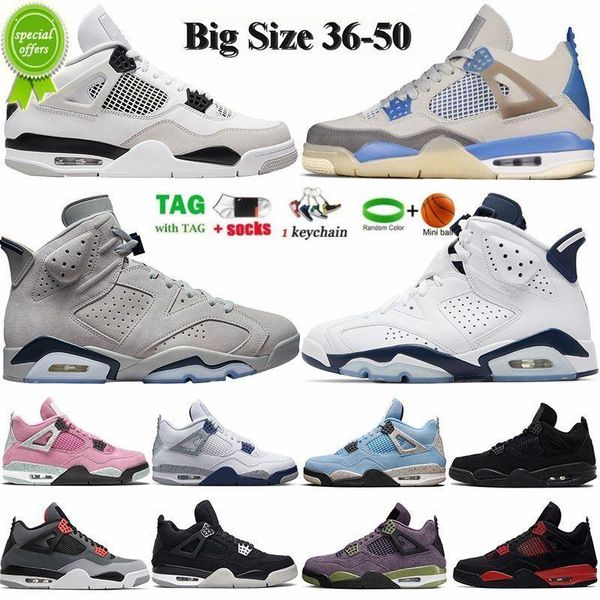 

mens basketball shoes size 36-50 4 4s fire red thunder white oreo military black cat jumpman university blue midnight navy 6 6s unc wom utpl