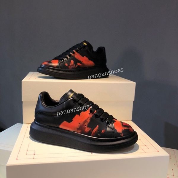 

2023 designer leather dress shoes sneakers shoes men women cushioned platform cushion sole flats casual shoe, Black