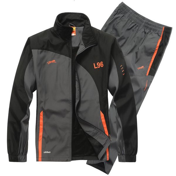 

men's tracksuits men's set spring autumn men sportswear 2 piece set sporting suit jacketpant sweatsuit male fashion clothing brand, Gray