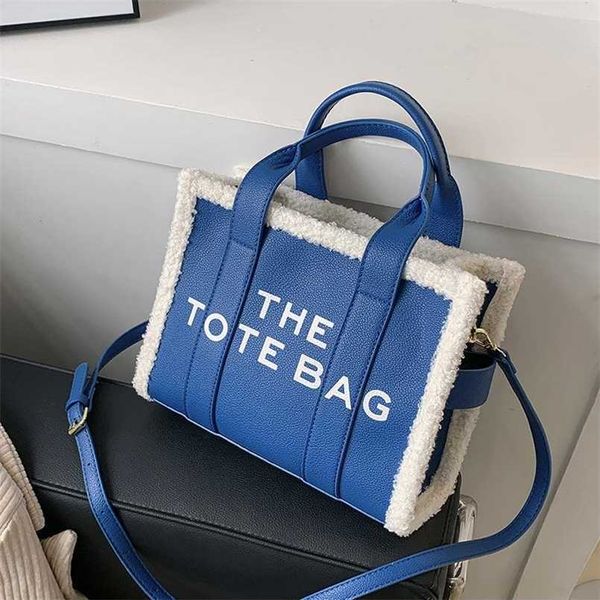 

2023 bags clearance outlets autumn one shoulder women's letter large capacity tote new fashion hairy simple crossbody bag