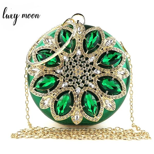 

evening bags green clutch bag women round clutch purse evening bag crystal wedding purse and handbag exquisite chain shoulder bag zd1244 230